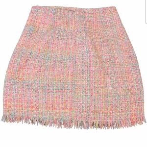 Idem Ditto Pink Tweed Mini Skirt Sz Sm